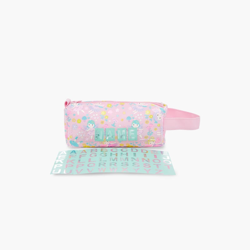 Skylar Pencil Case-Wings With Glitter-Printed--1 Cmprt-Printed (Polyester) Pink \ 20.5X9.5X9.5 - Image 3
